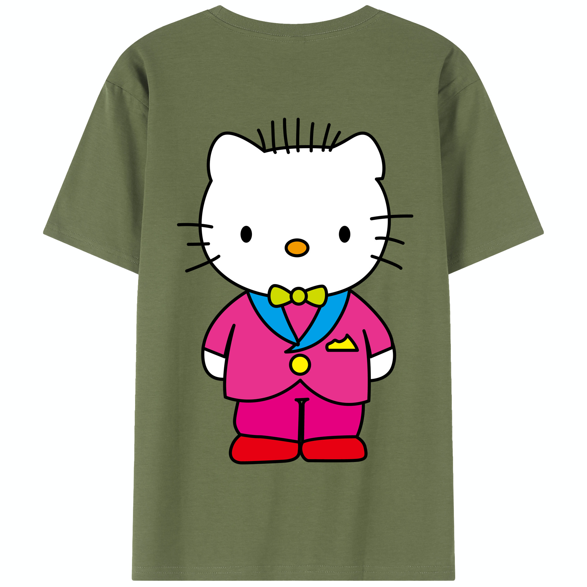 （画像用） Hello Kitty ハローキティ 綿100％半袖Tシャツ（背面プリント）